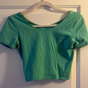 American Apparel Green Crop Top